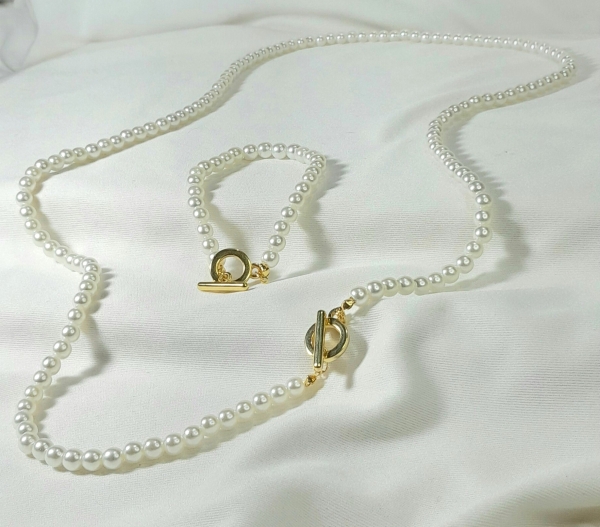 CONJUNTO COLAR E PULSEIRA PÉROLA - Image 2