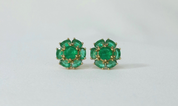 BRINCO FLORAL VERDE