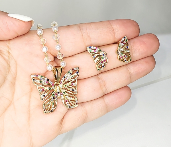 CONJUNTO BORBOLETA PÉROLA