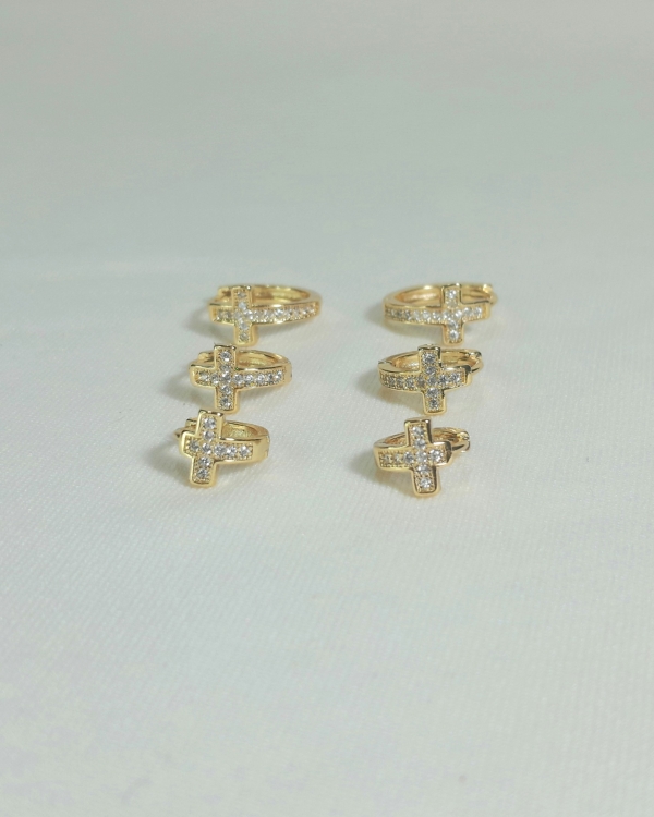 ARGOLA TRIO CRUZ CRAVEJADA