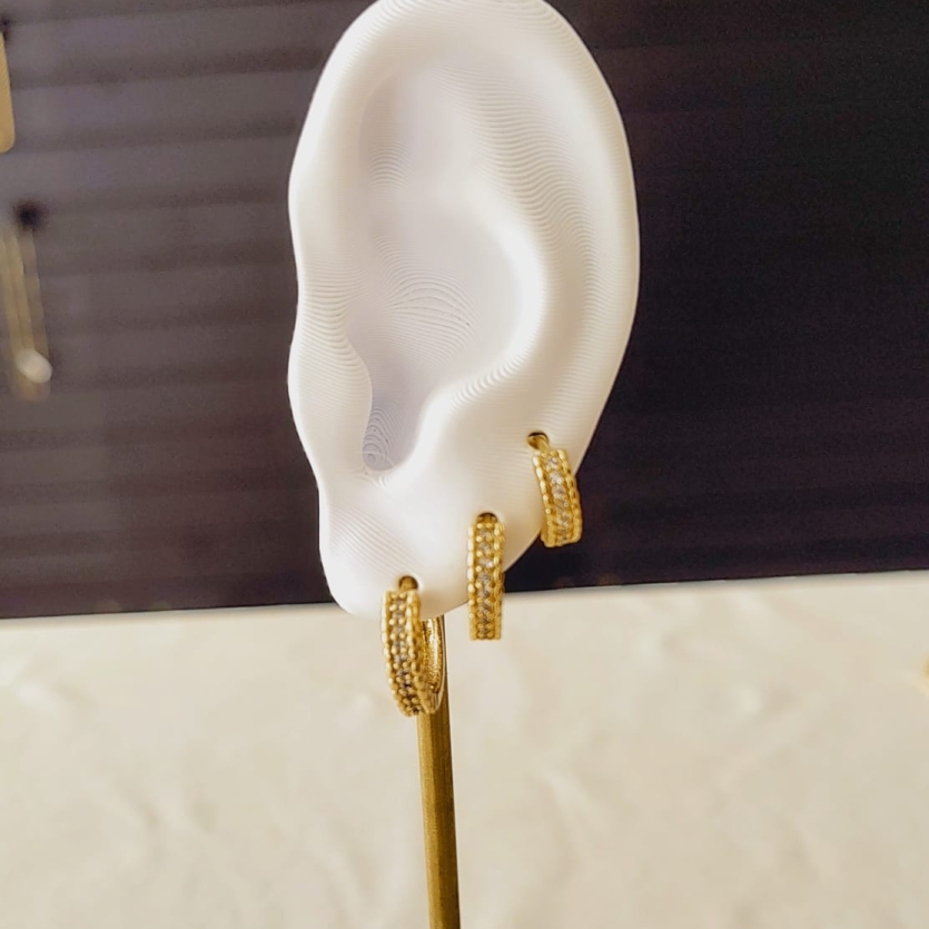 ARGOLA TRIO FIO REDONDA - Cristal