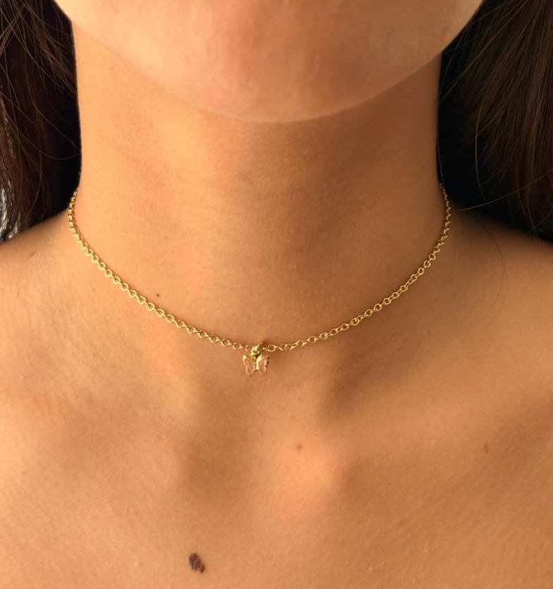 COLAR INFANTIL BORBOLETA - Azul