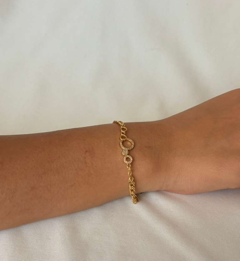 PULSEIRA CÍRCULOS CRAVEJADA