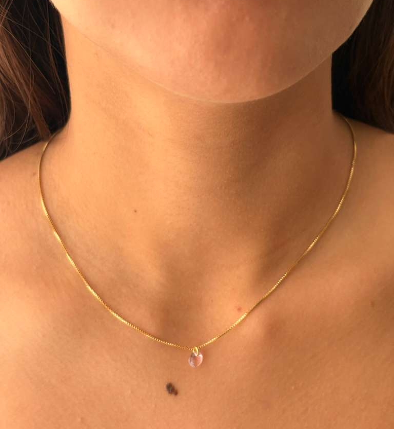 COLAR PONTO DE LUZ ROSÉ