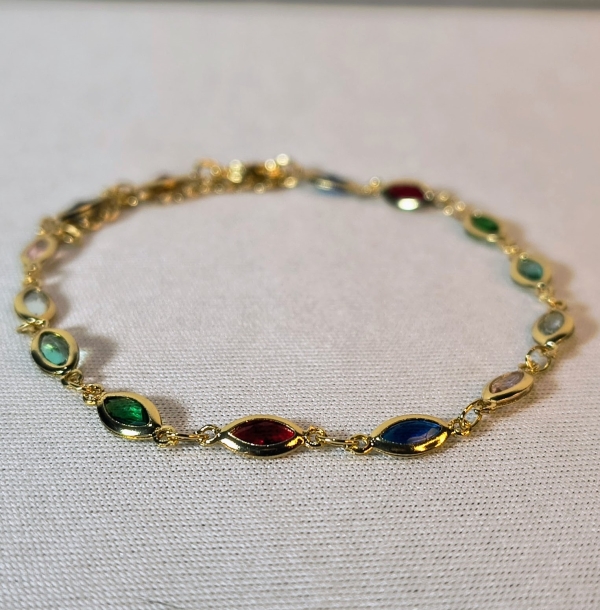 PULSEIRA CRISTAL COLORIDA
