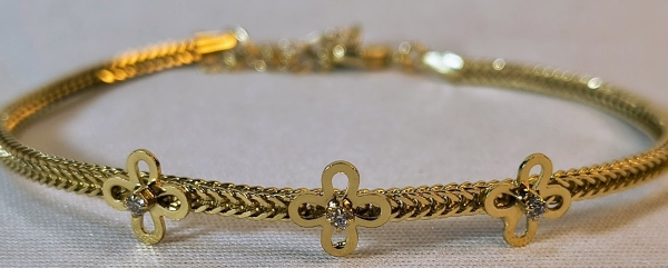 PULSEIRA 3 MARGARIDAS FIO ITALIANO