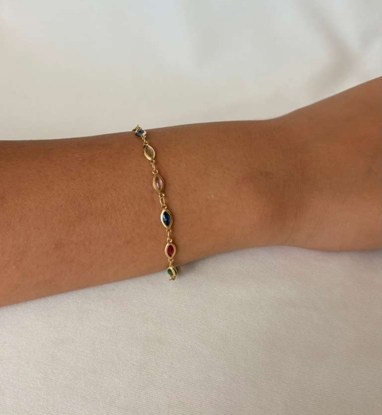 PULSEIRA CRISTAL COLORIDA