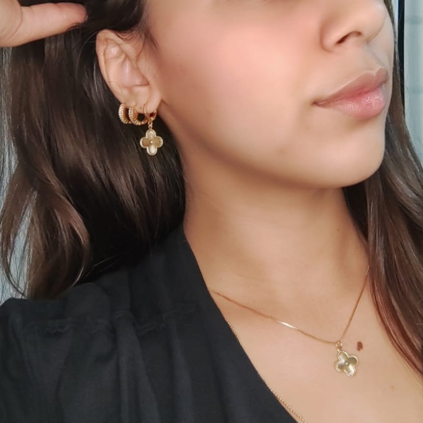 CONJUNTO TREVO DOURADO